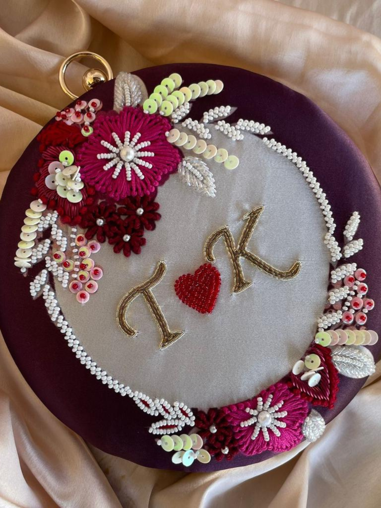 Plum Royale Heirloom Clutch