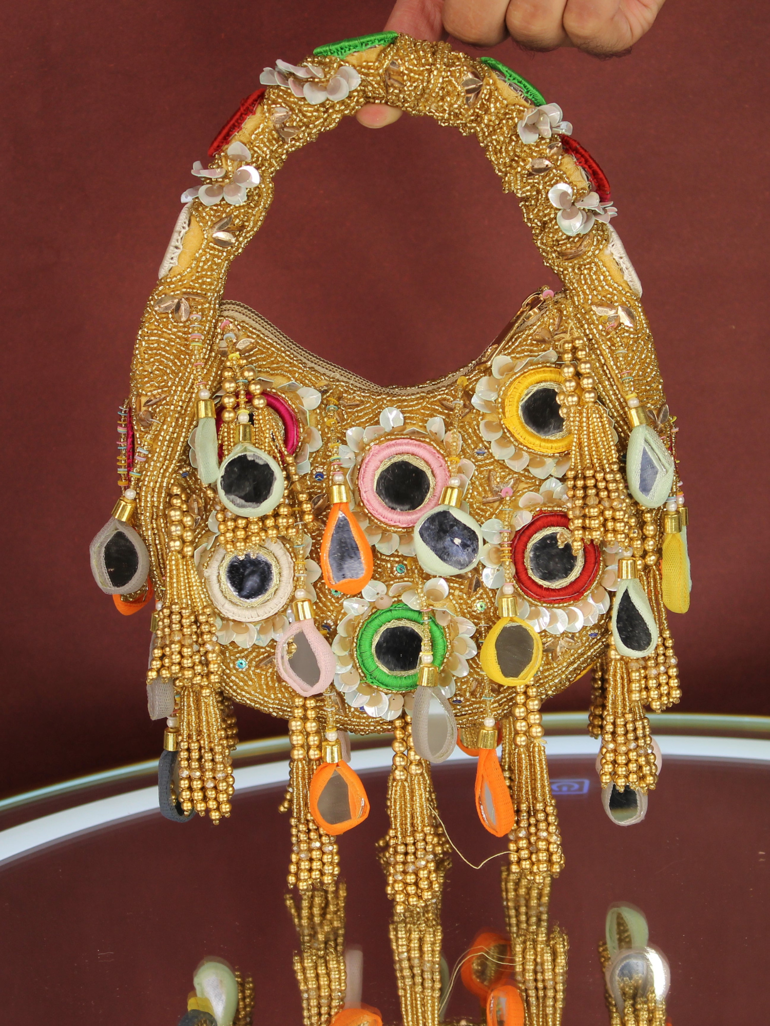 Tassel Fiesta Mirror Bag