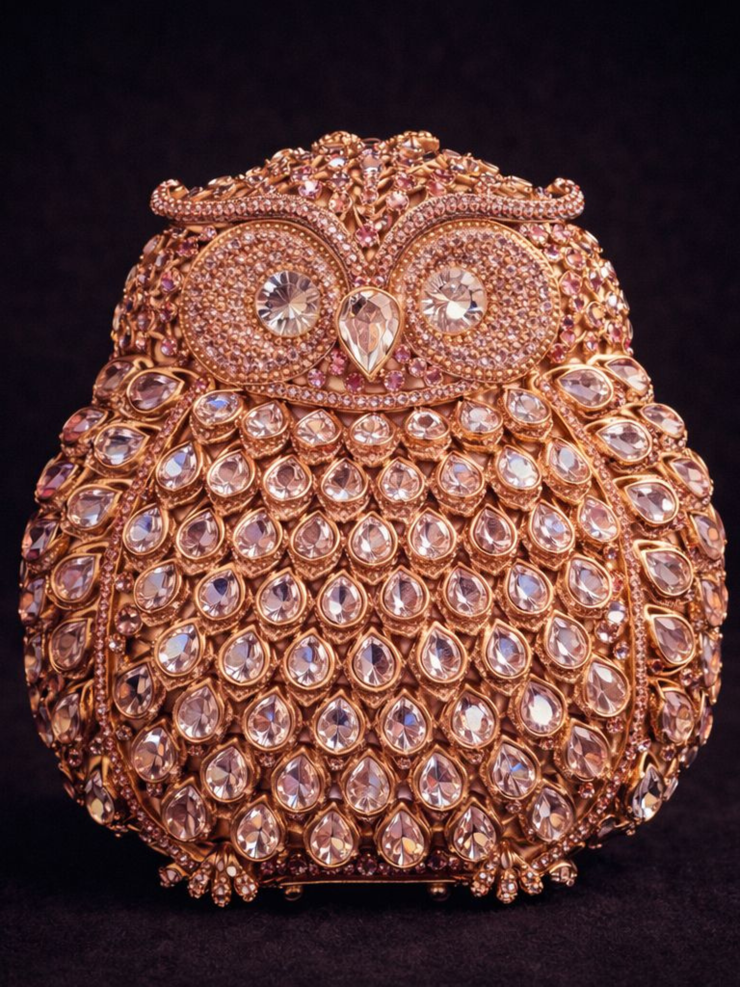 Majestic Owl Crystal Clutch