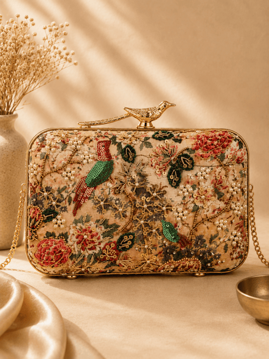 Blush Garden Bird Clutch