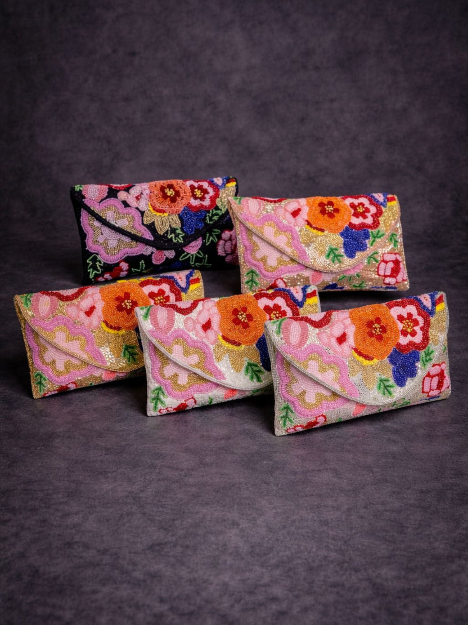 Gulnaar Bloom Envelope Clutch