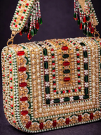 Rajwada Beaded Jewel Clutch