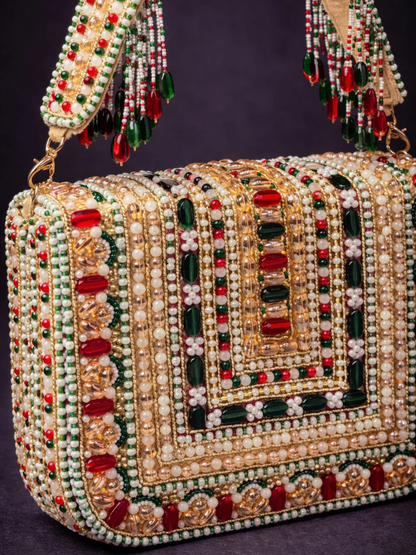 Rajwada Beaded Jewel Clutch