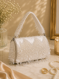 Frozen Luxe Crystal Flap Clutch