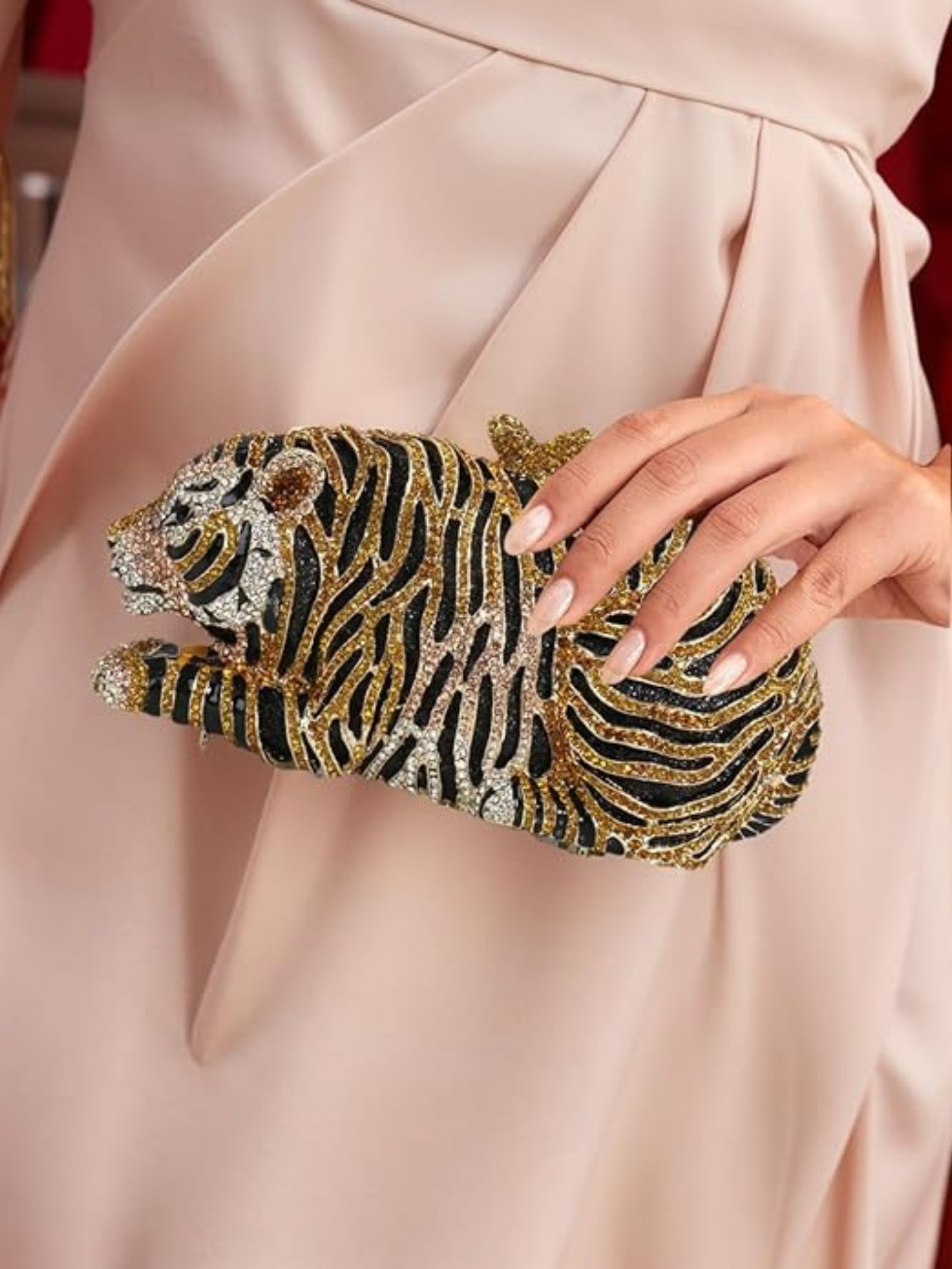 Stripe Royale Crystal Clutch
