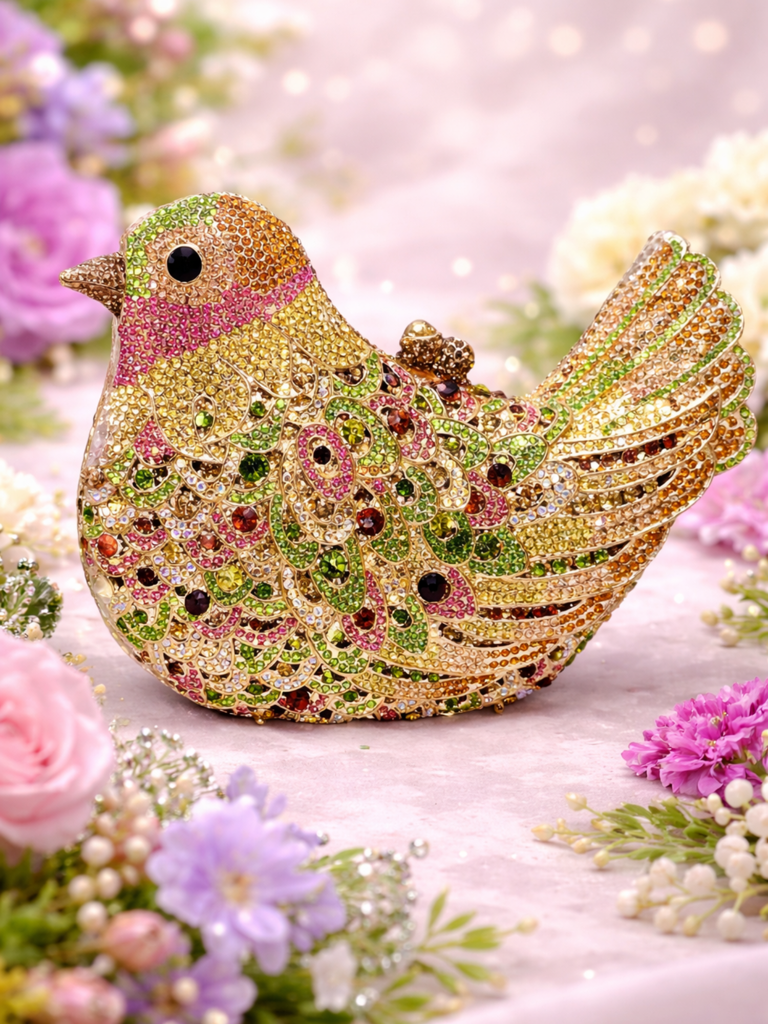 Gilded Sparrow Evening Clutch