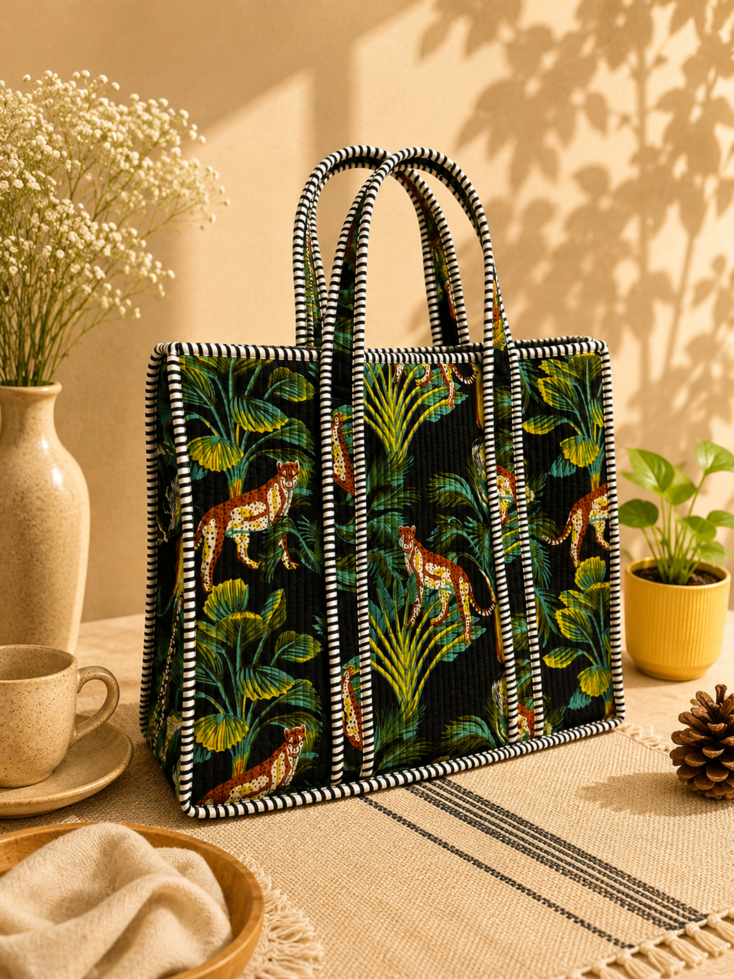 Jungle Muse Quilted Tote