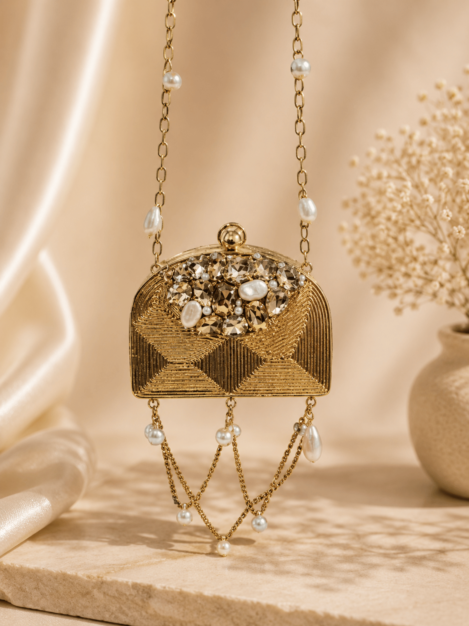 Pearl Cascade Mini Clutch