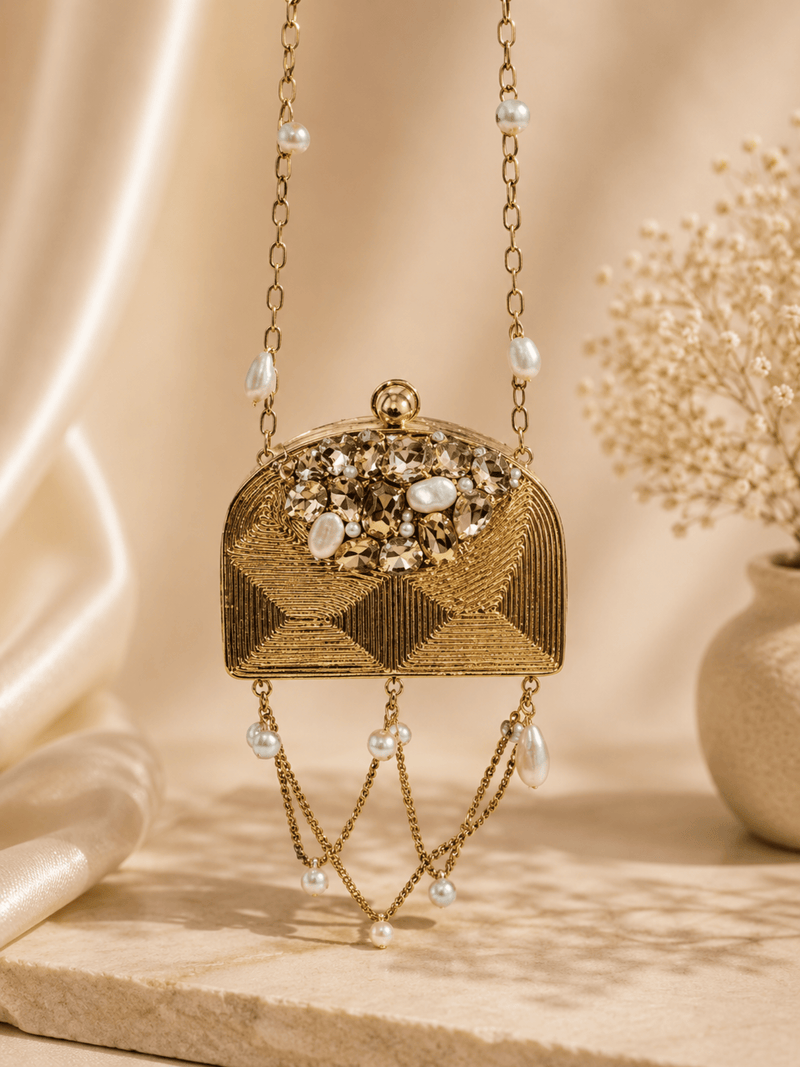 Pearl Cascade Mini Clutch