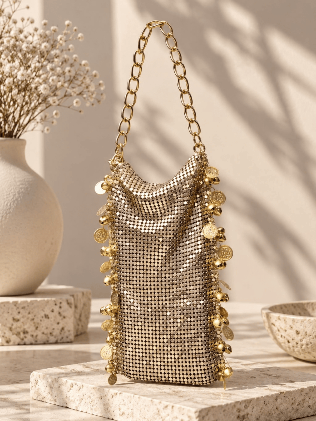 Royal Coin Mesh Sling Bag