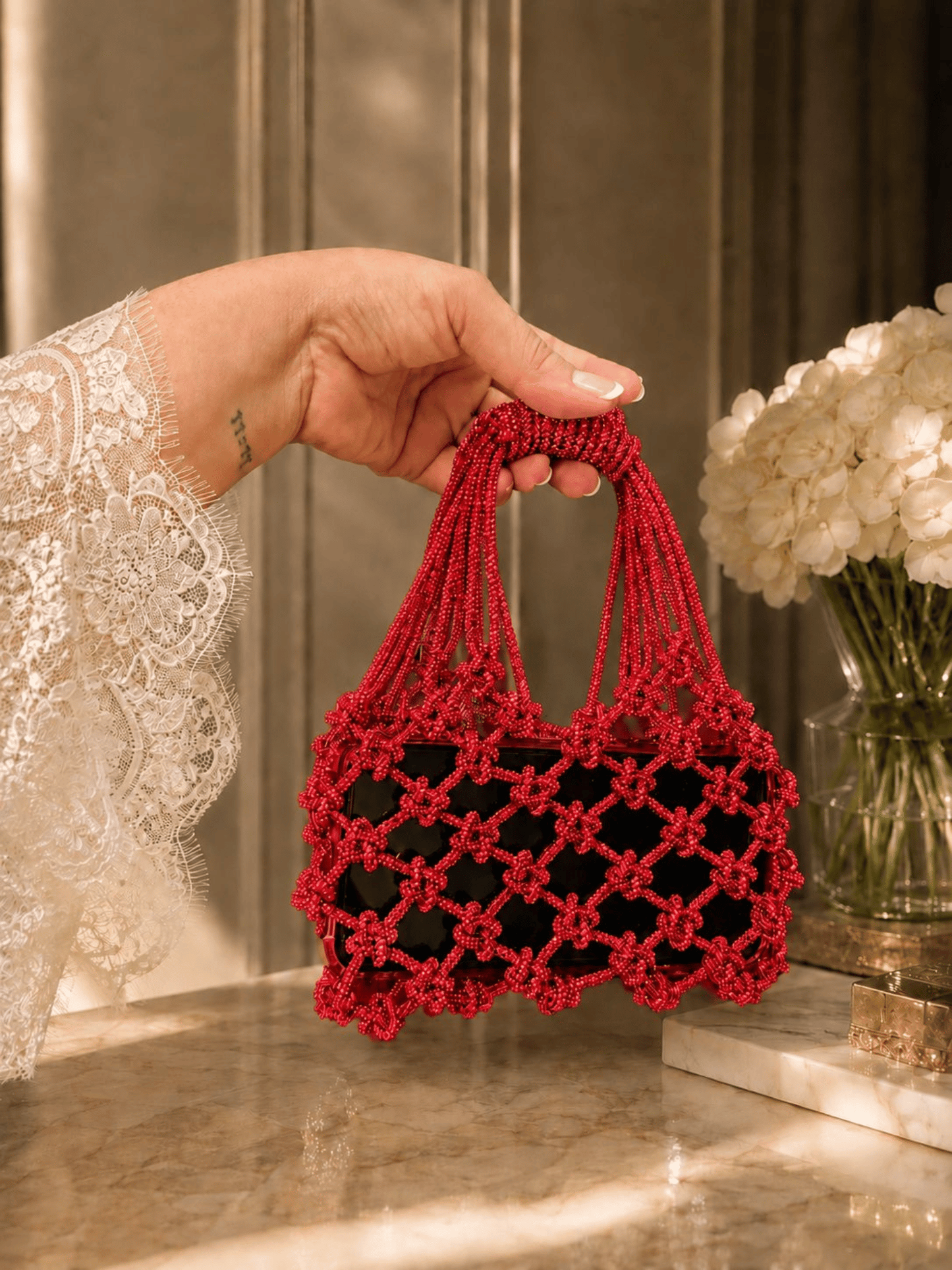Starry Spark Rhinestone Mobile Sling