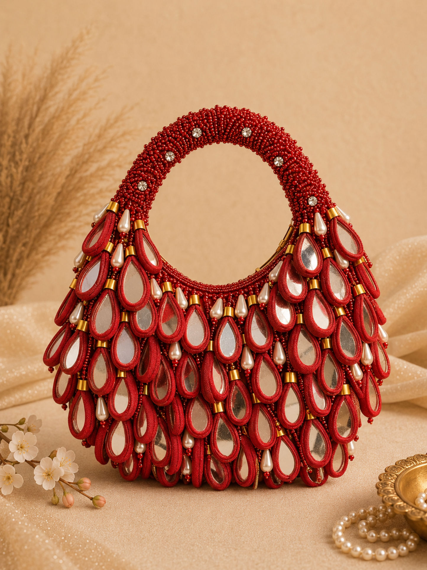 Jewel Drop Mirror Bag