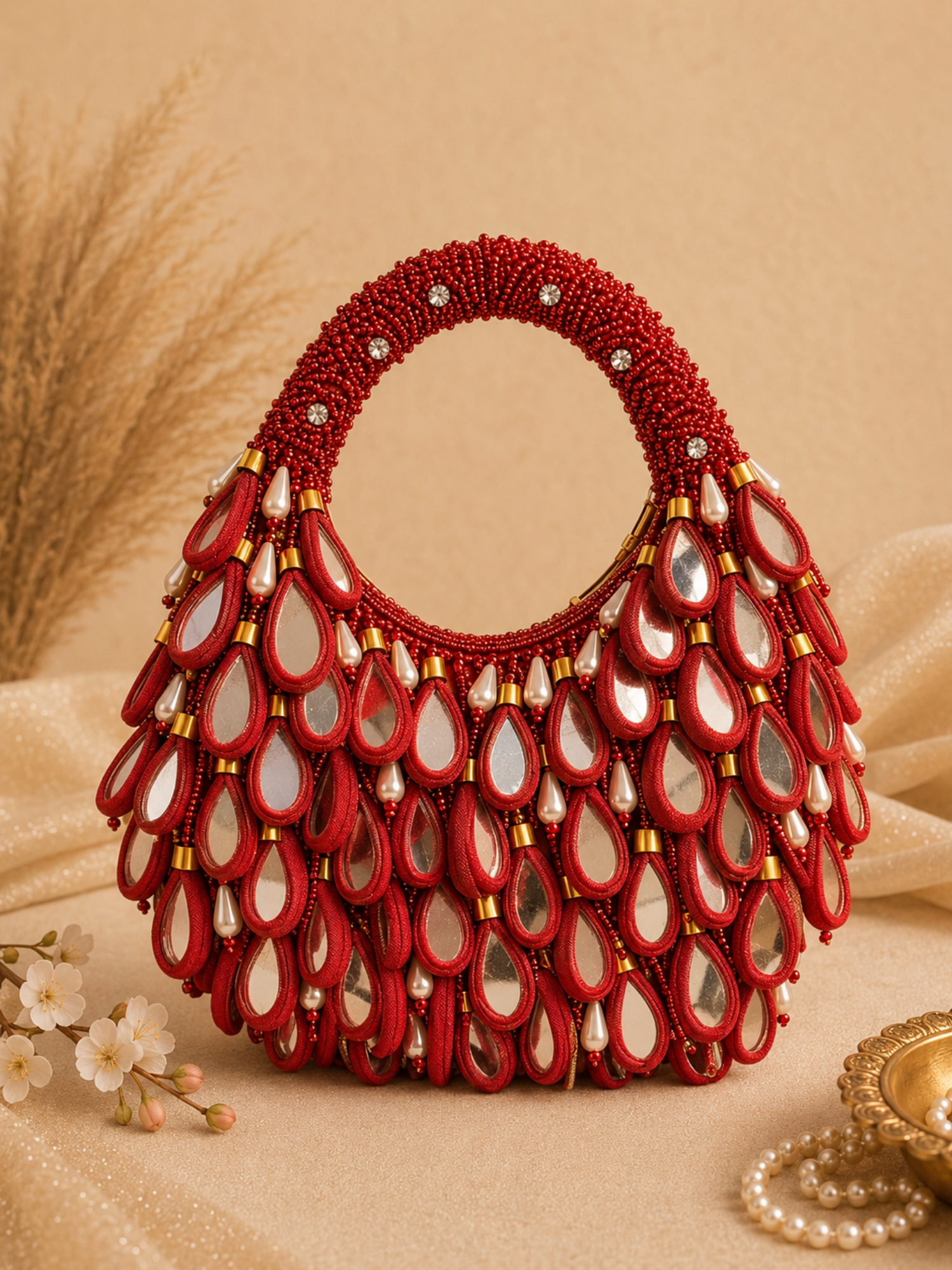 Jewel Drop Mirror Bag