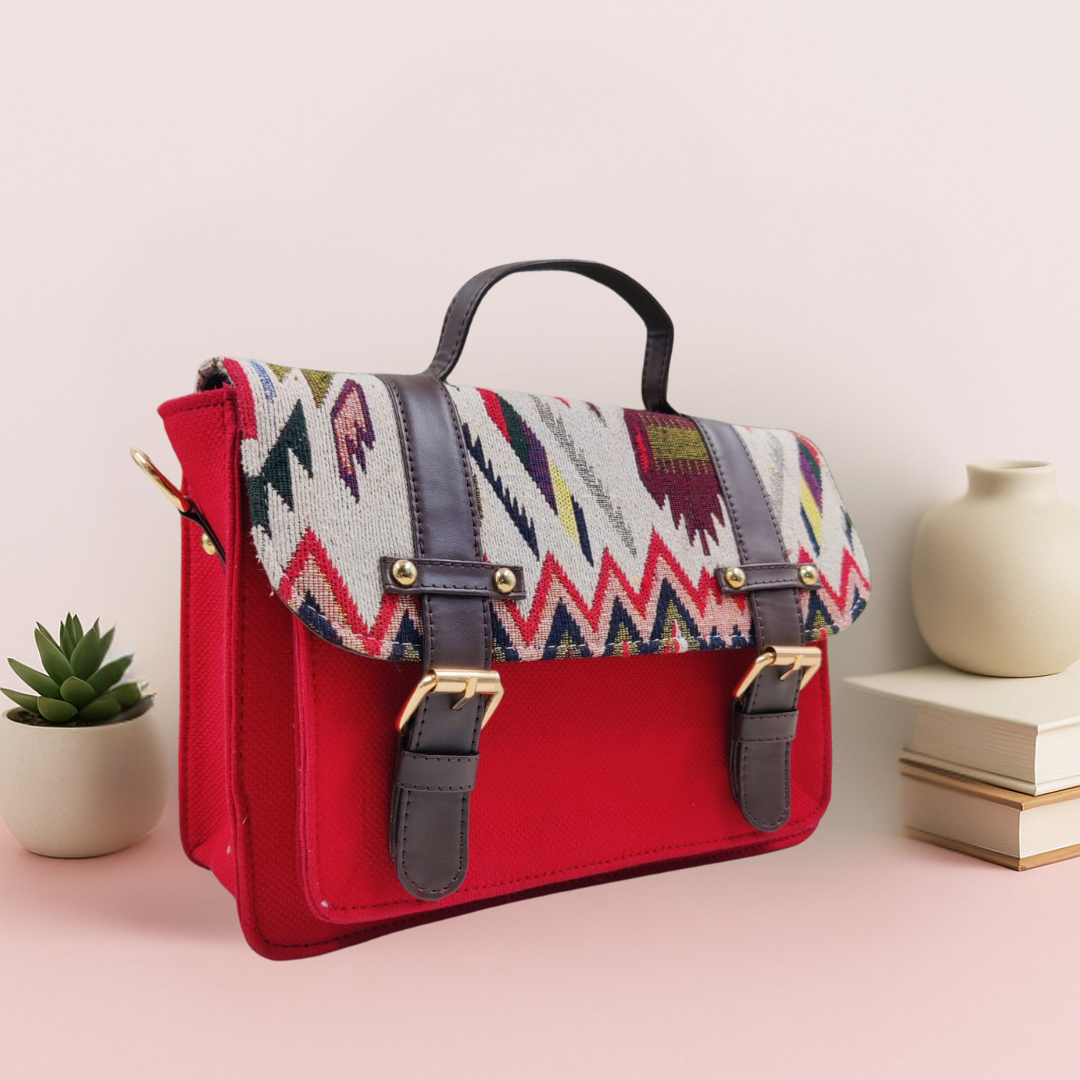 Crimson Echo Satchel