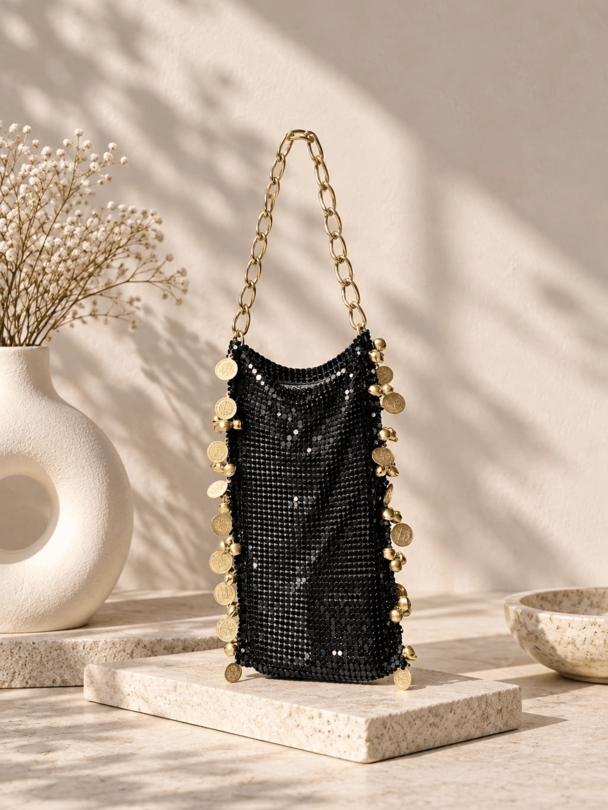 Royal Coin Mesh Sling Bag