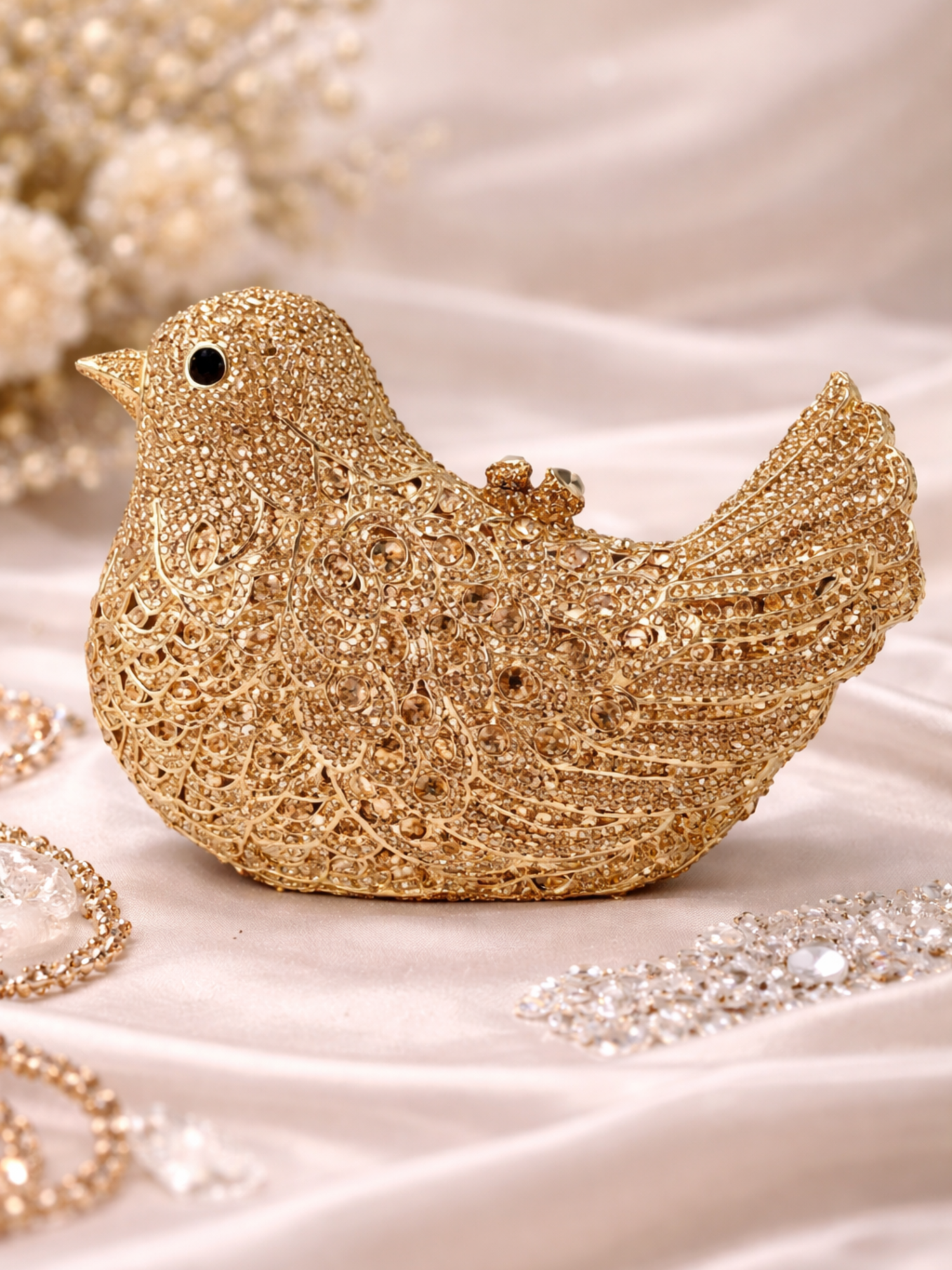 Gilded Sparrow Evening Clutch