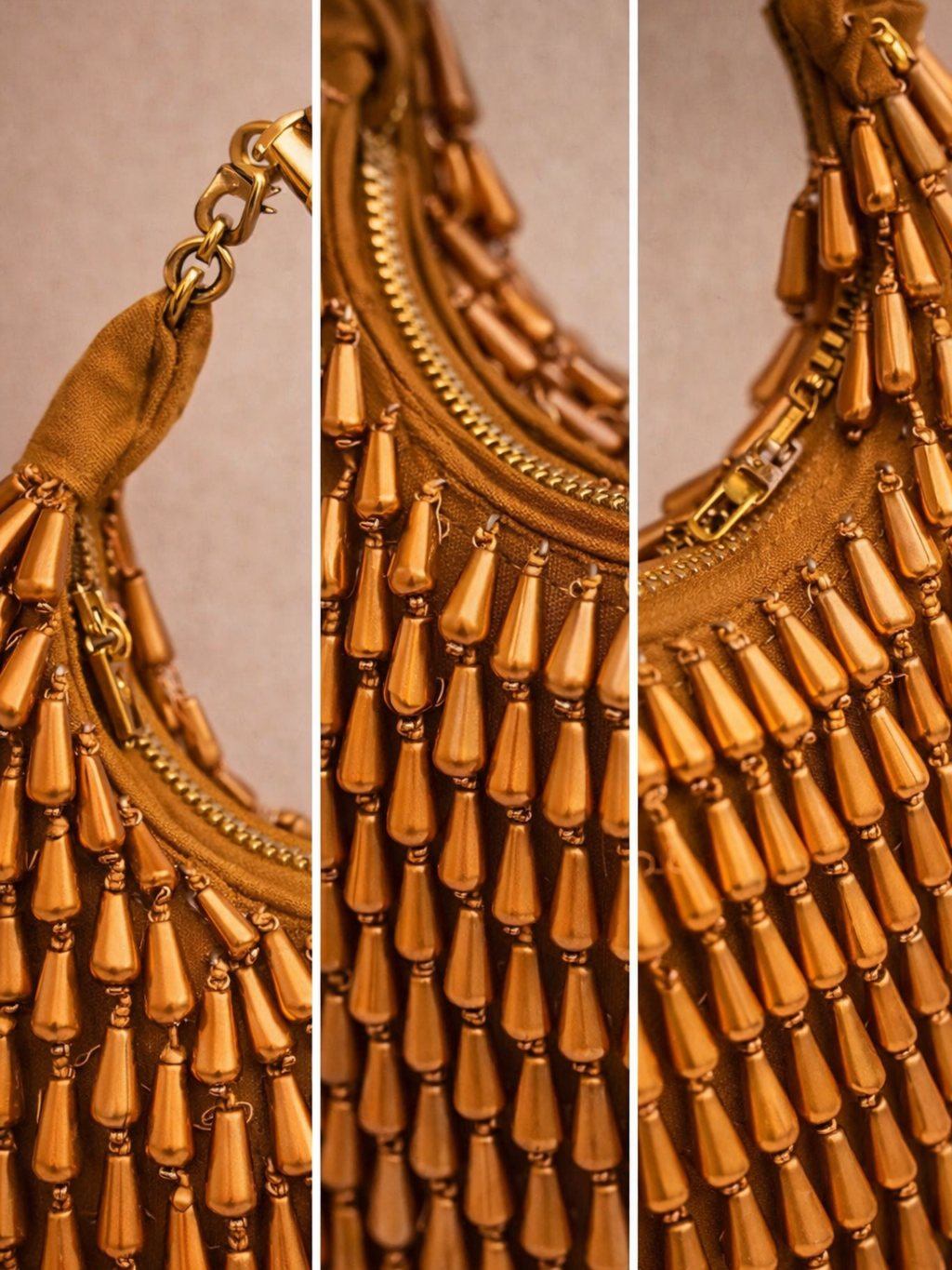 Amber Drop Crescent Bag