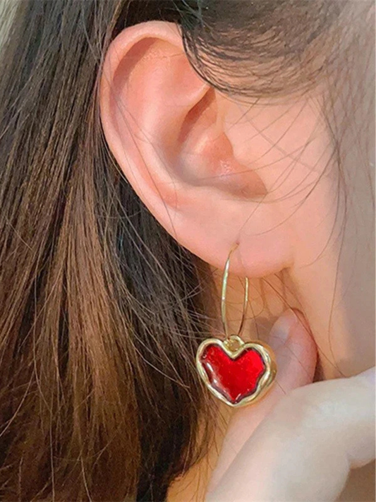 Scarlet Hearts Earrings
