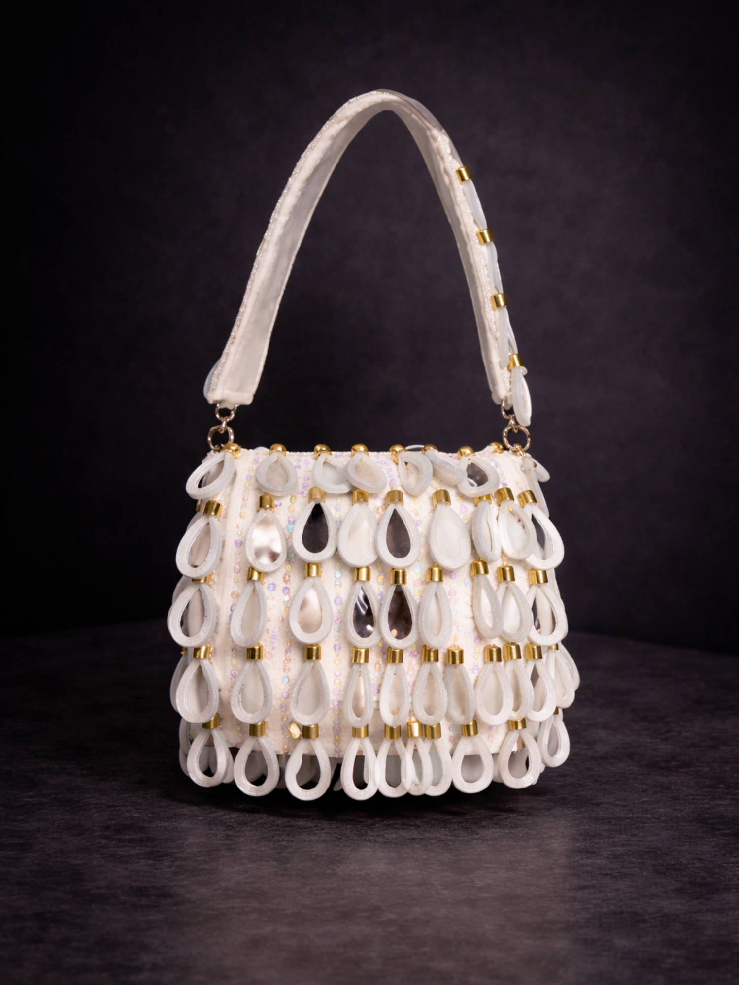 Ivory Dewdrop Mini Bag