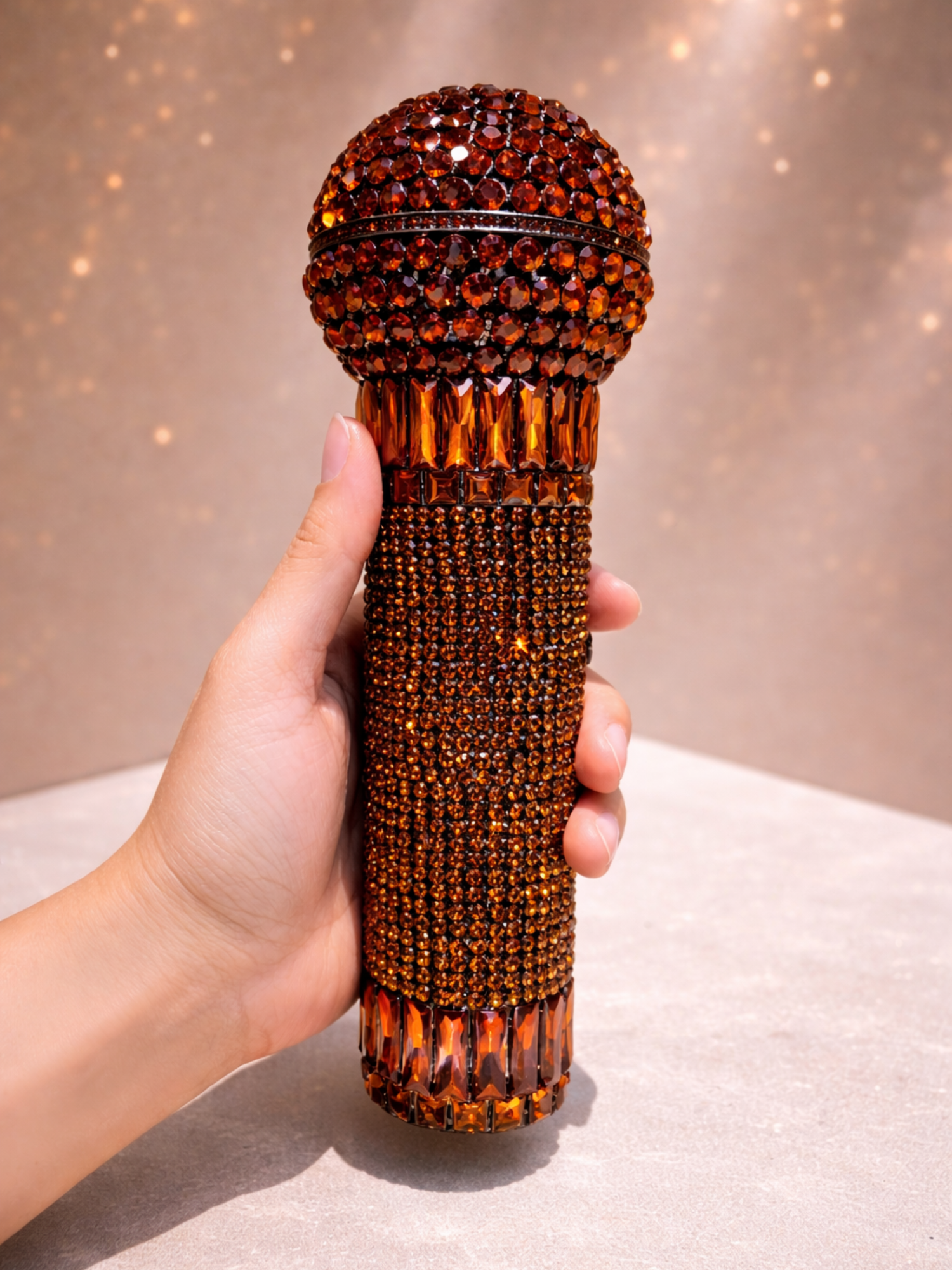 Crystal Glam Microphone Clutch
