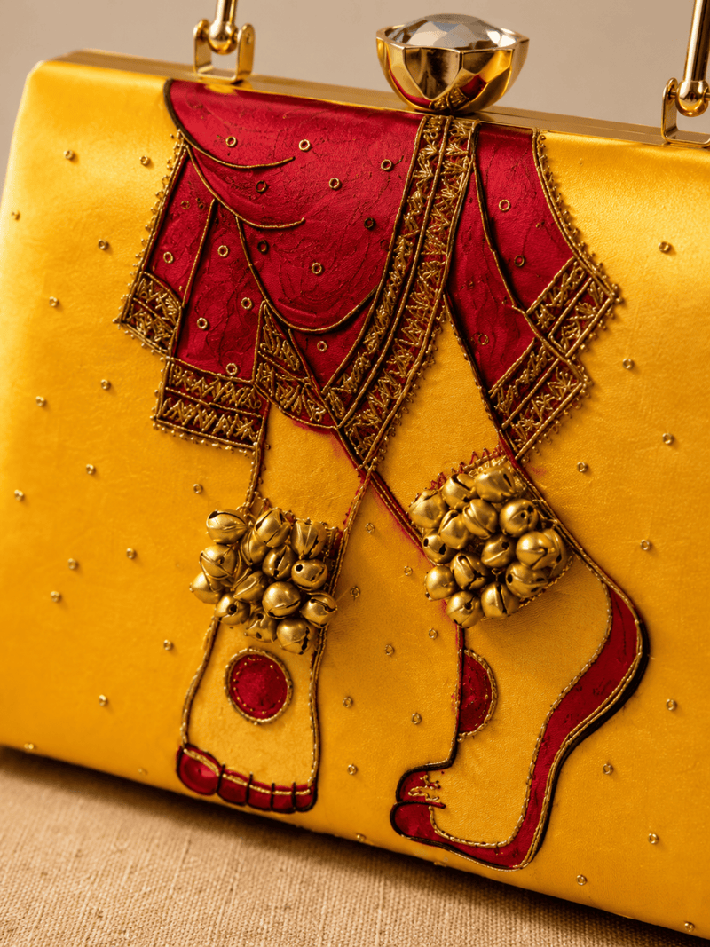 Bridal Steps Embroidered Box Clutch