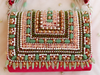 Emerald Enchanté Beaded Clutch