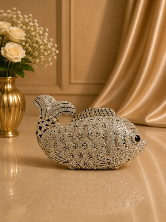 Ocean Diva Crystal Fish Clutch