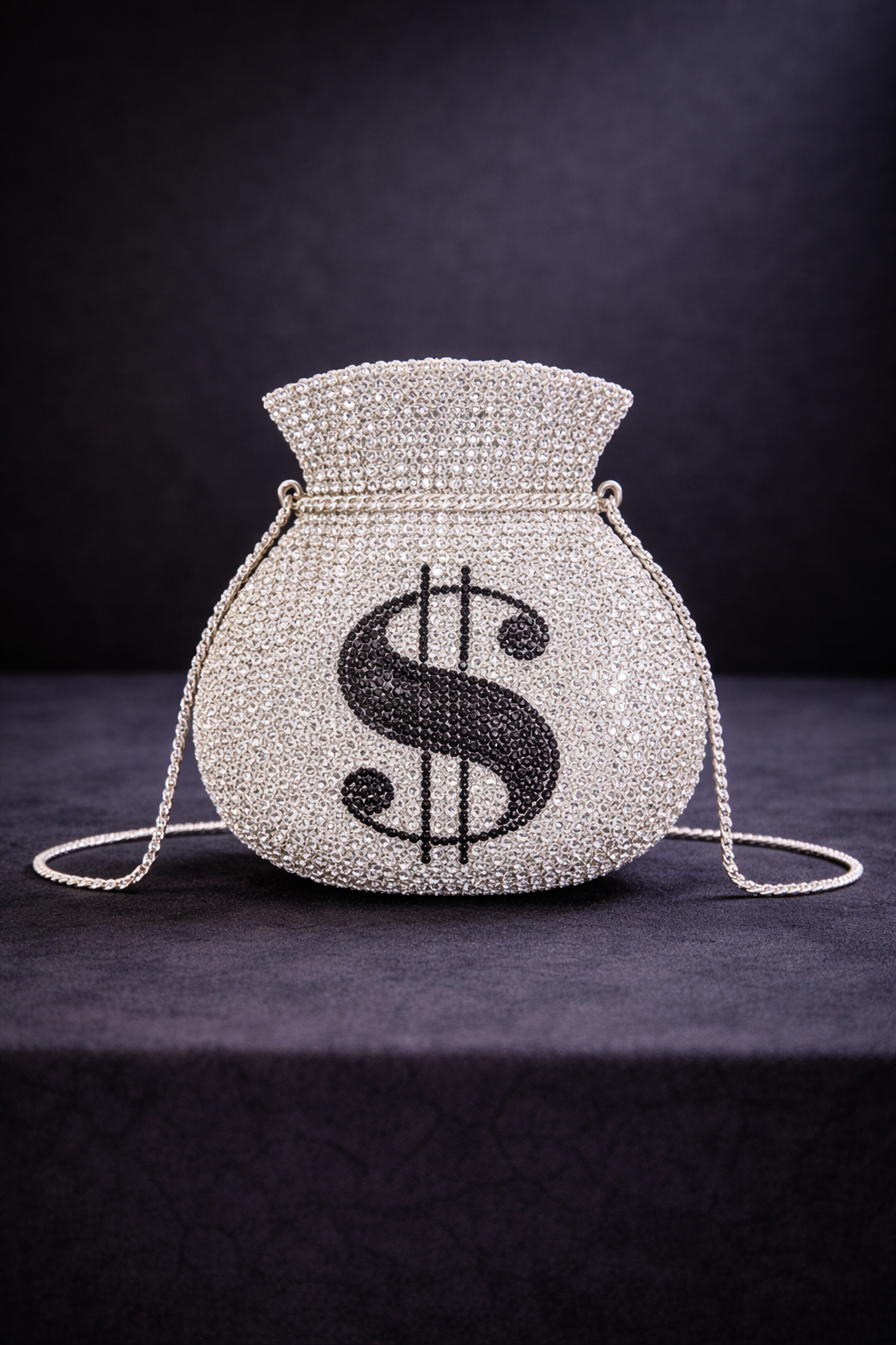 Regal Dollar Crystal Clutch