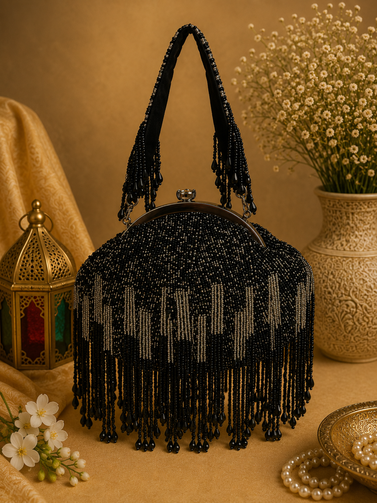 Ethereal Glow Brooch clutch