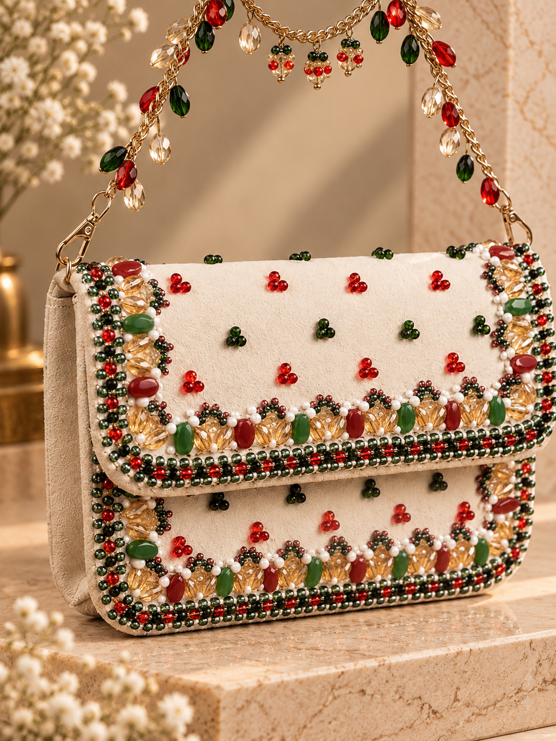 Gulnaar Beaded Sling Bag