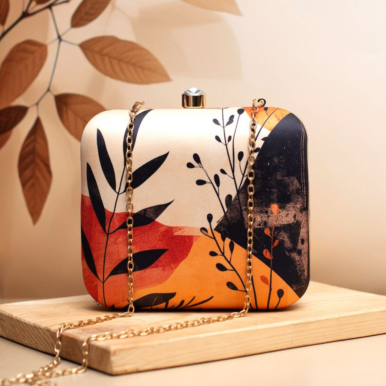 Abstract Art Printed Clutch