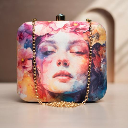 Egyptian Lady Printed Clutch