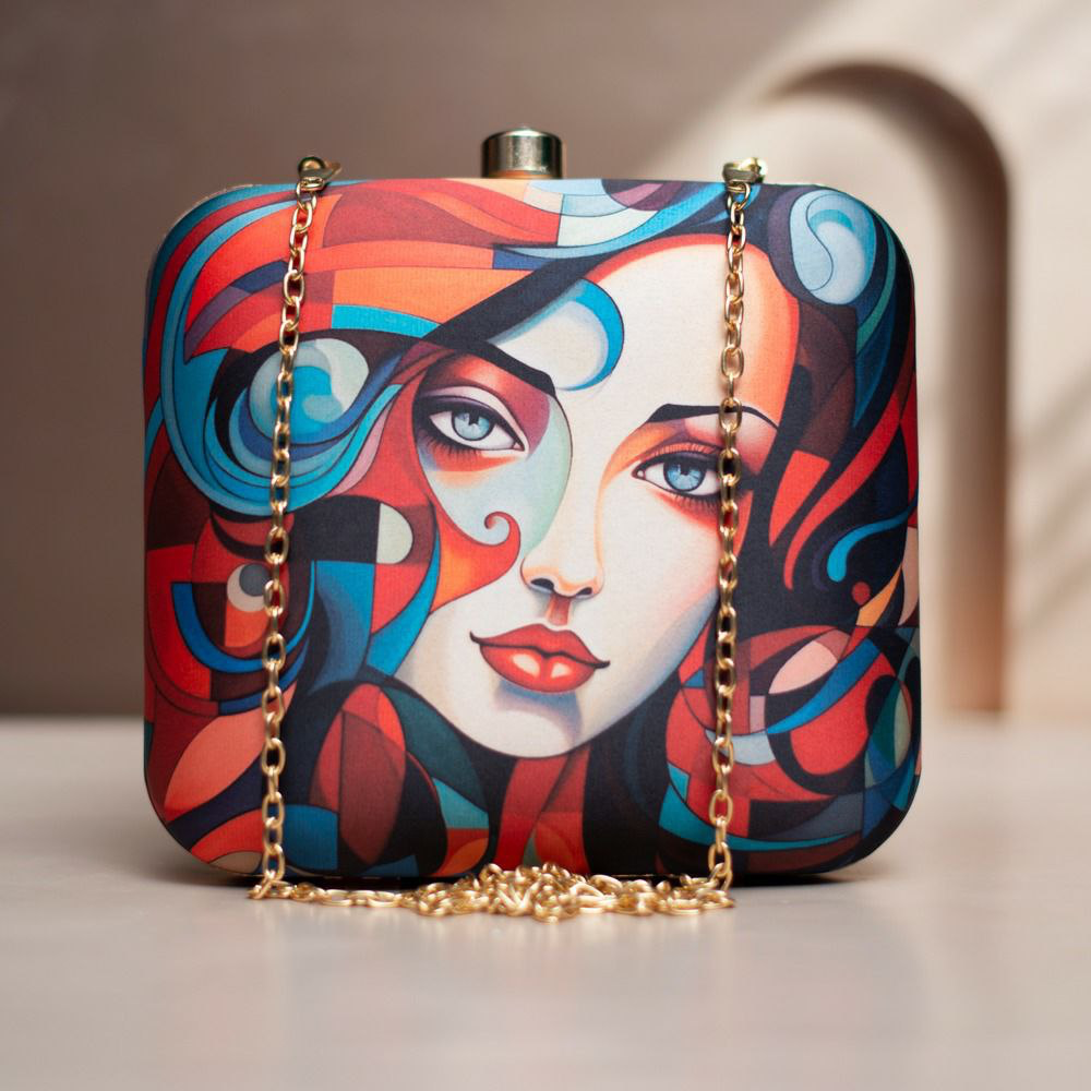 Glam Girl Printed Clutch