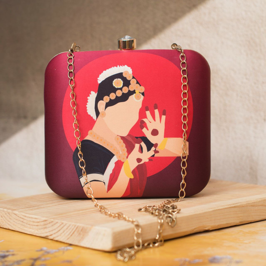 Kathak Girl Printed Clutch