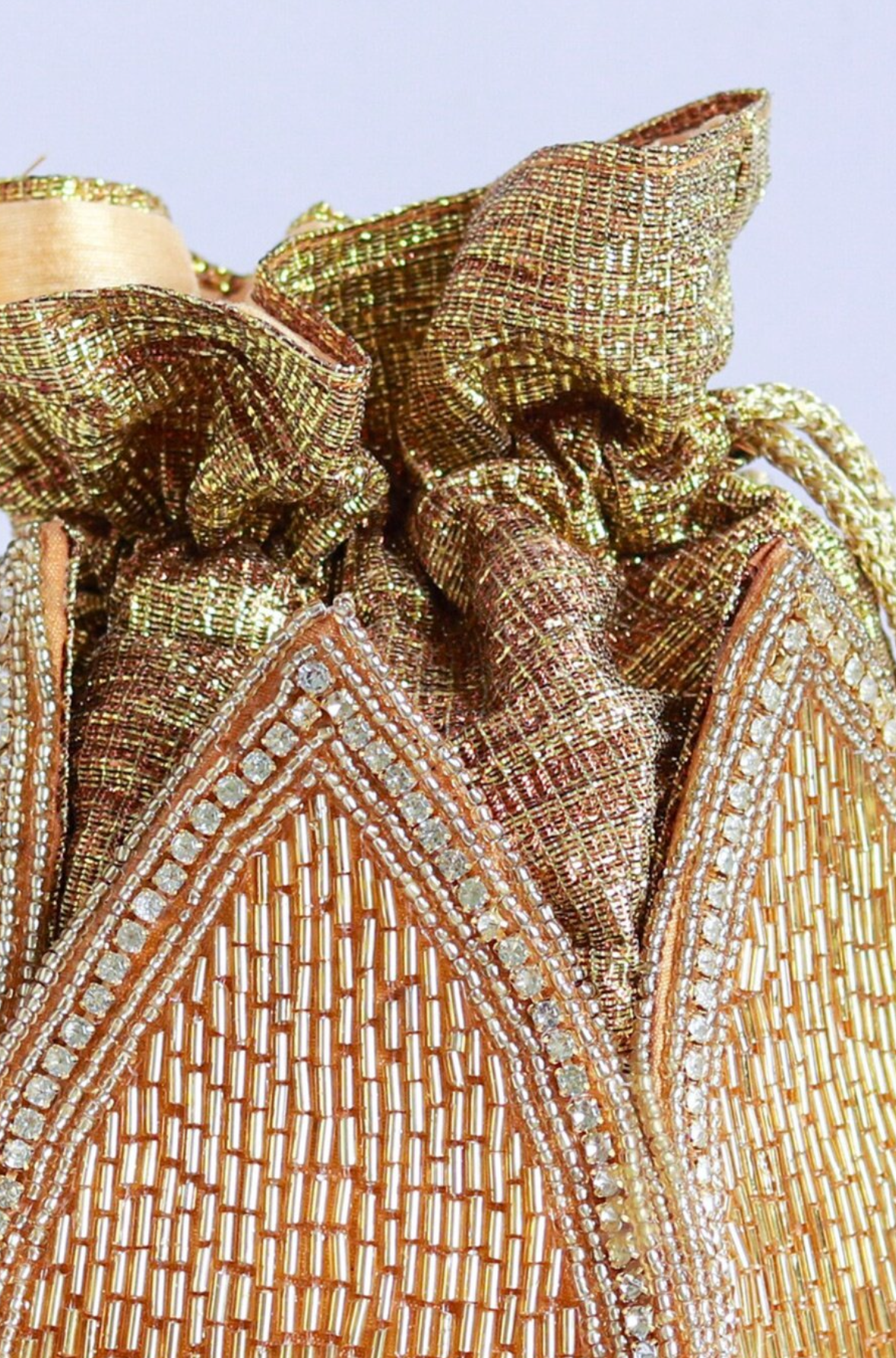 Golden Lotus Potli With Beautiful Design