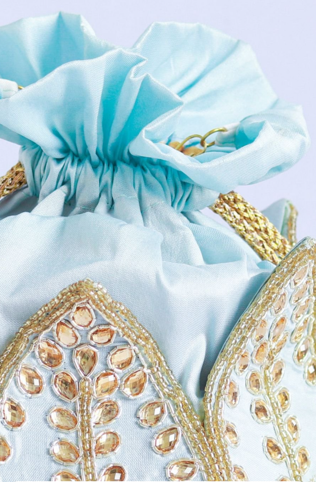 Blue Lotus Potli With Beautiful Design