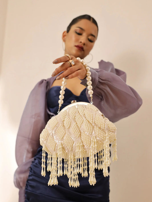 Celestial Charm Pearl Clutch