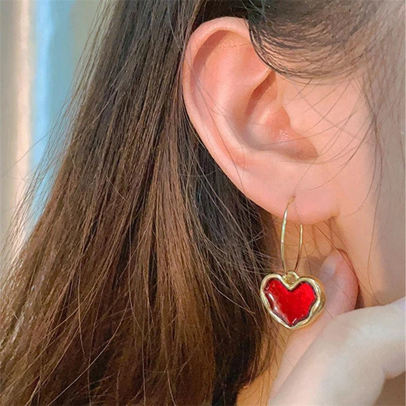 Scarlet Hearts Earrings