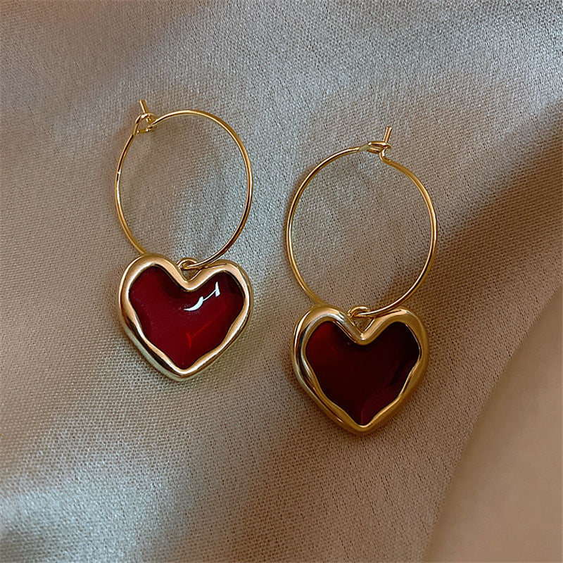Scarlet Hearts Earrings