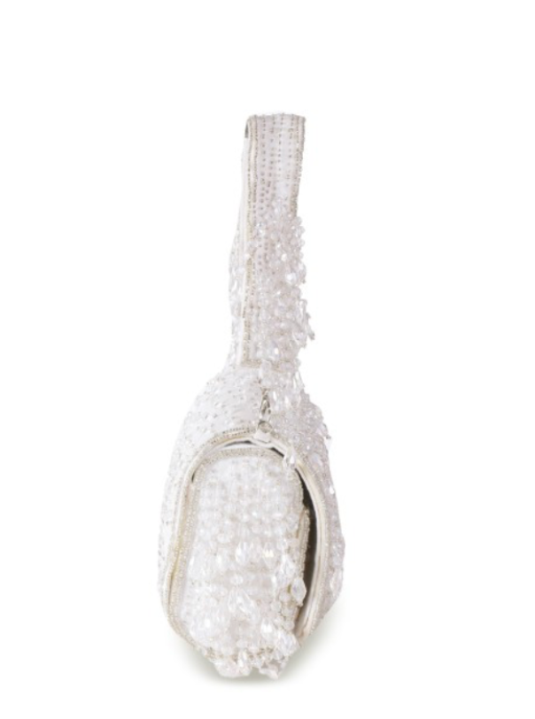 Frozen Luxe Crystal Flap Clutch