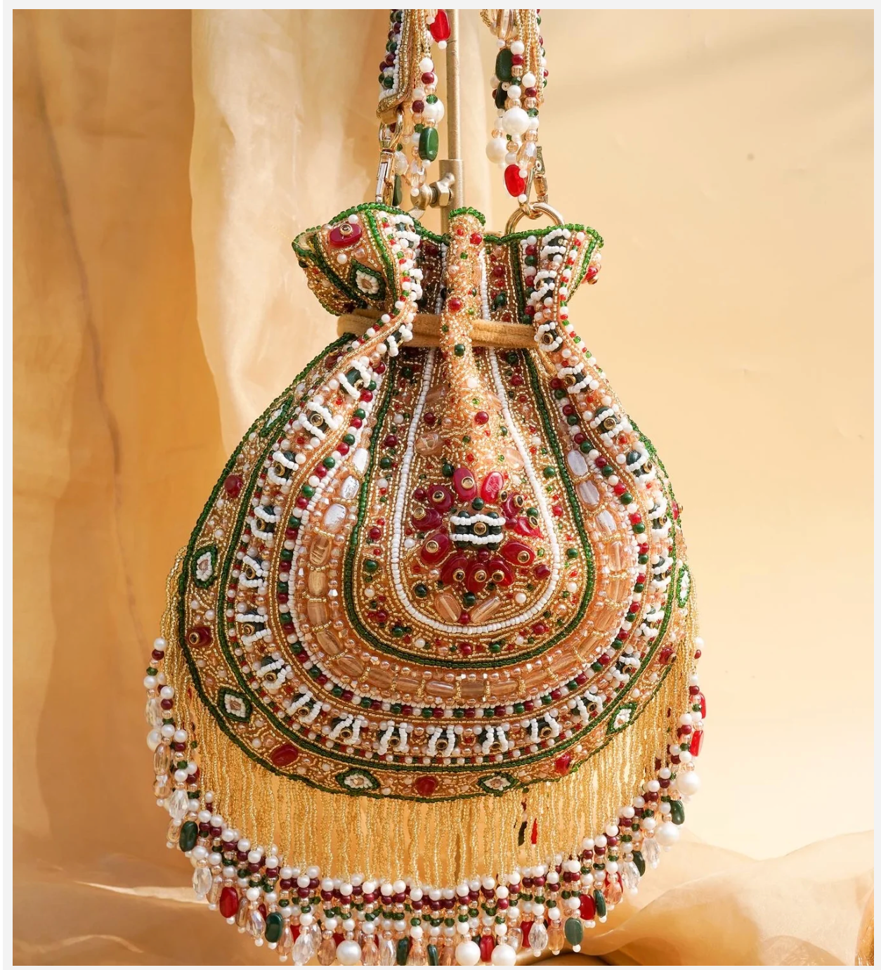 Royal Rajwadi Beaded Potli Bag