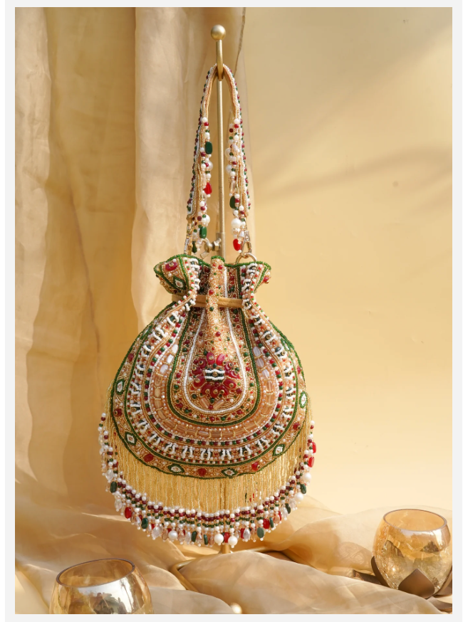 Royal Rajwadi Beaded Potli Bag