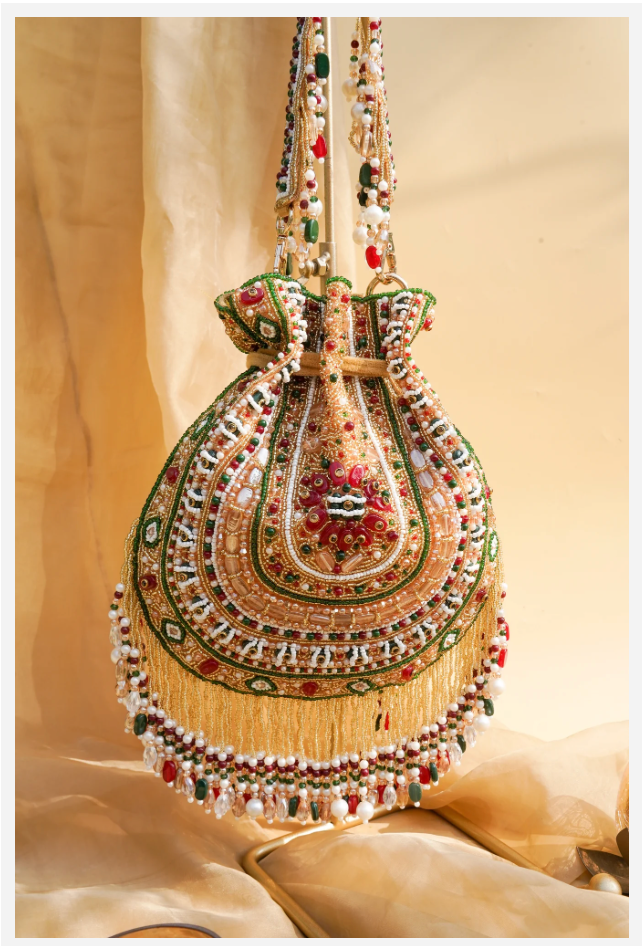 Royal Rajwadi Beaded Potli Bag