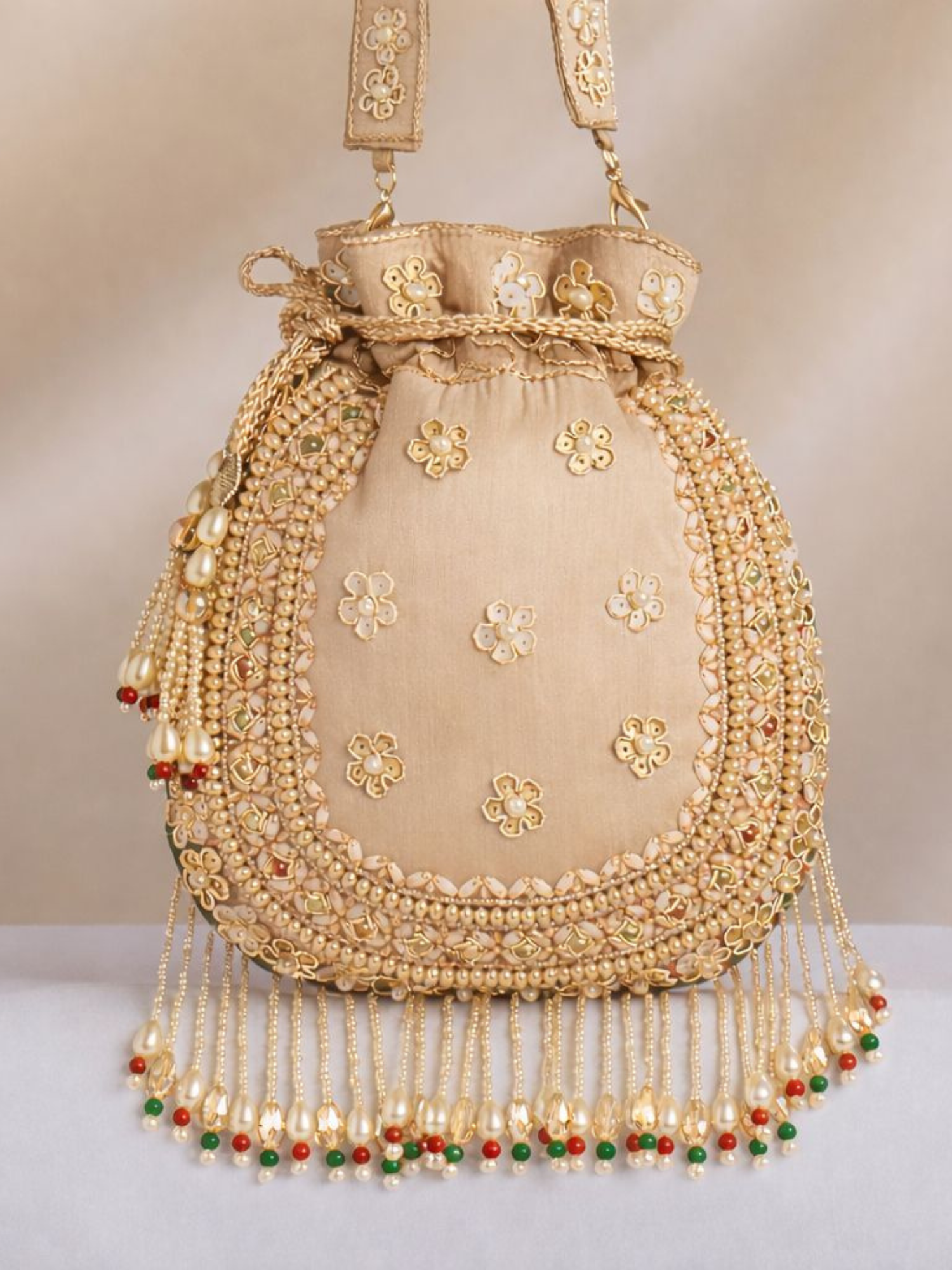 Champagne Pearl Potli