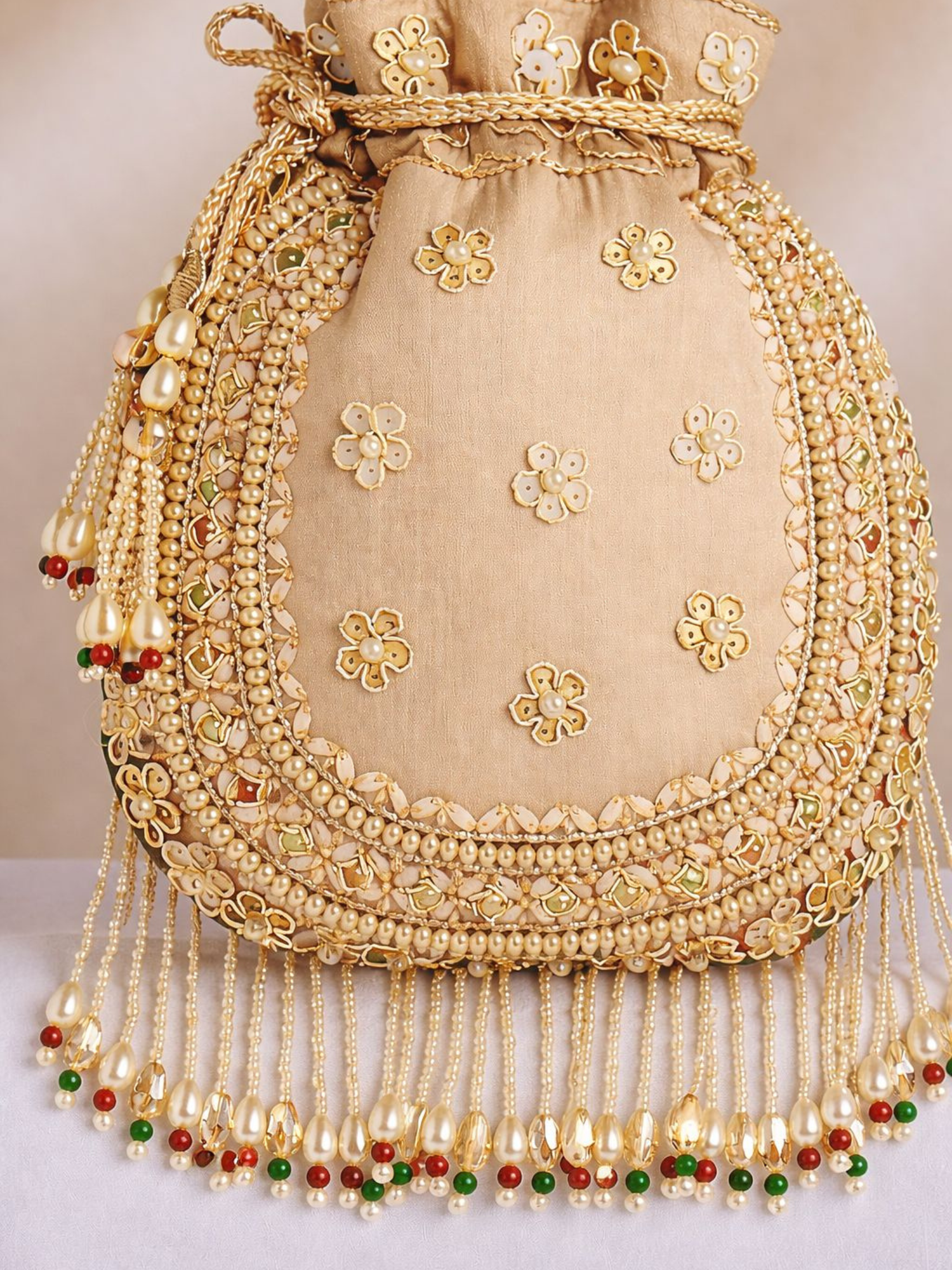 Champagne Pearl Potli