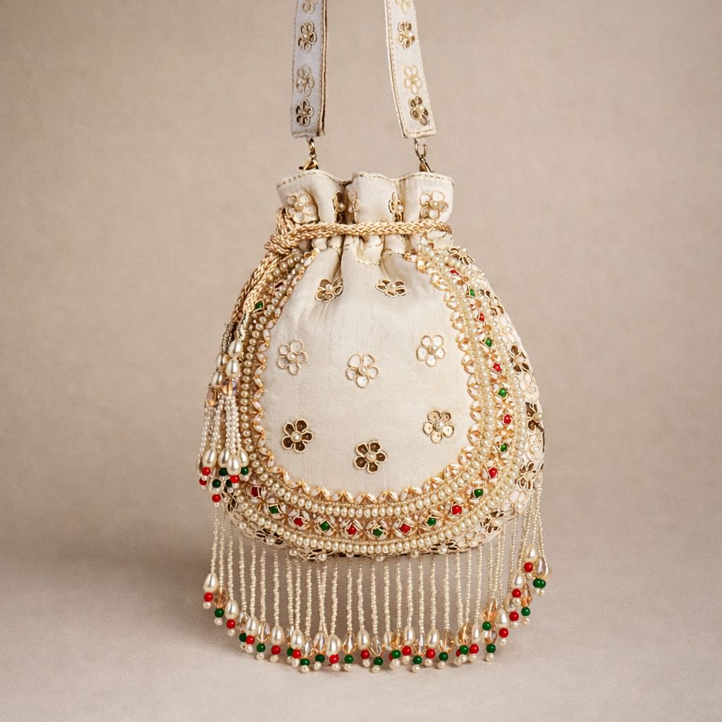 Ivory Heirloom Pearl Potli