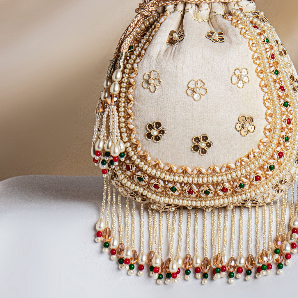 Ivory Heirloom Pearl Potli
