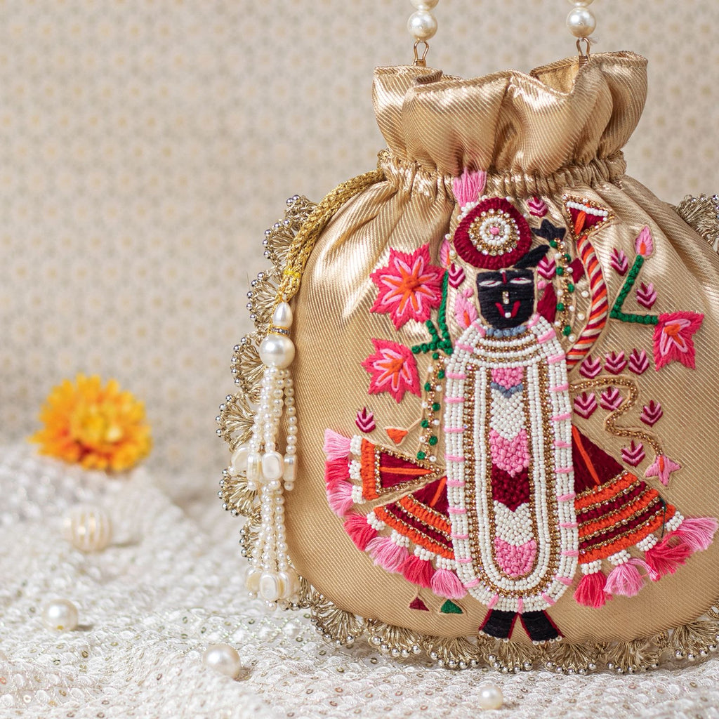 Shreenathji Hand-Embroidered Potli Bag