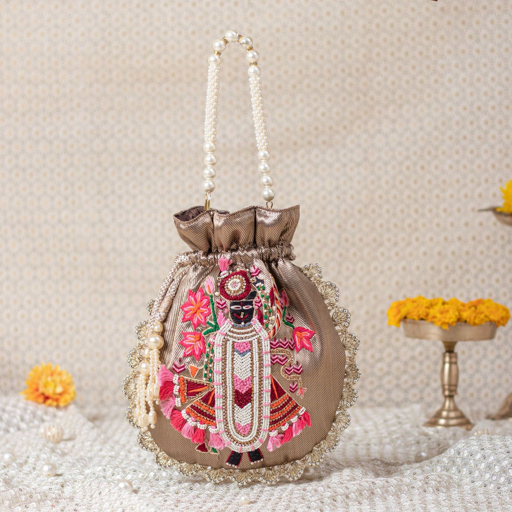Shreenathji Hand-Embroidered Potli Bag