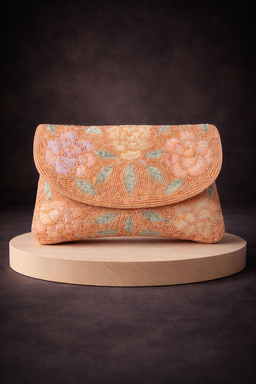 BloomLuxe Floral Beaded Clutch